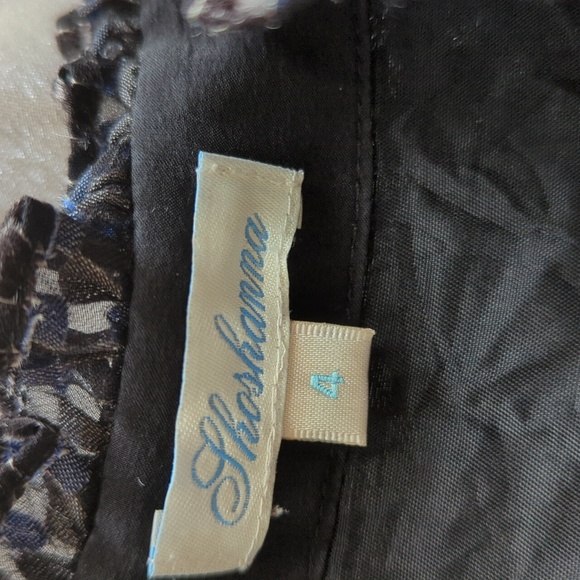 Women's designer dress black and blue by shoshana size 4 - Picture 5 of 8